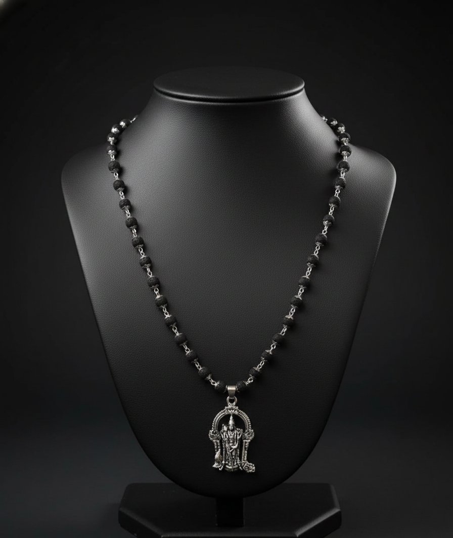 Karungali Mala With Murgan Locket